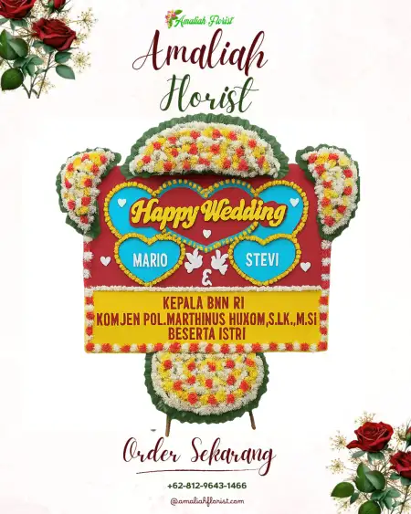 Papan Bunga Pernikahan Negara Aji Tua